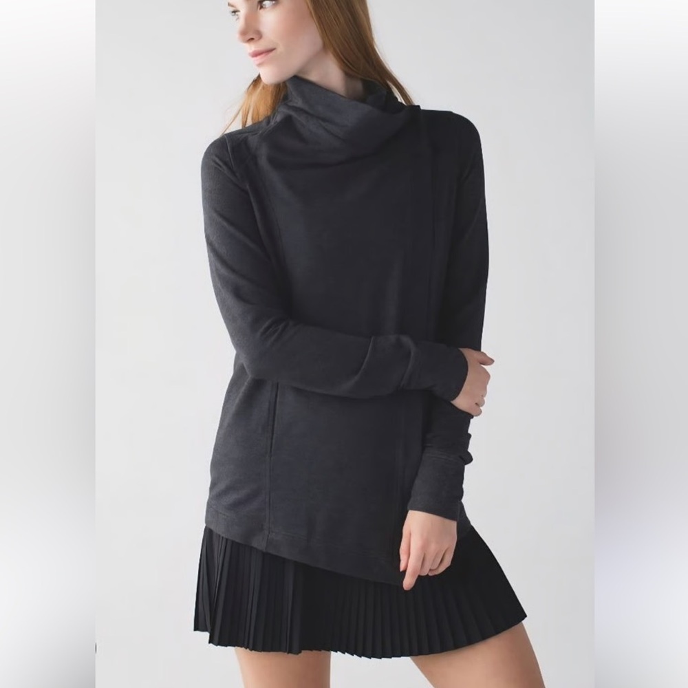 Lululemon athletica coast wrap jacket charcoal gray Sz 6
